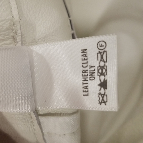 💕ST. JOHN💕 100% Leather Pants High Rise ~ Ecru White 12 NWOT - Picture 9 of 10